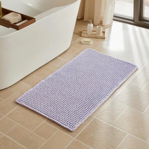 Vista 121 de Triohero Tapete de baño con diseño de gofre, tapete de baño pequeño y bohemio, antideslizante, lavable, ultra suave, súper absorbente, de secado