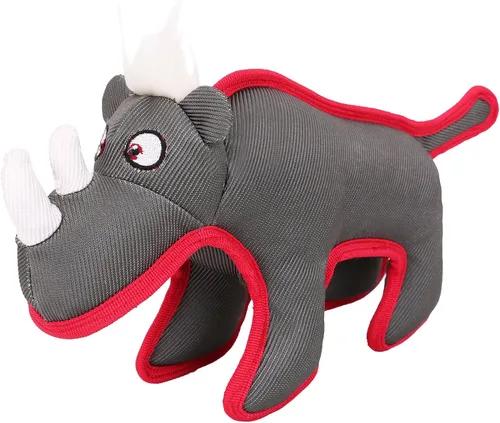 Vista 6 de Pet Life ® Animal Dura-Chew Reforzar Cosido Durable Resistente al Agua Peluche Masticar Tugging Perro Juguete Marrón