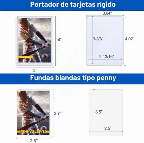 Vista 2 de Sooez Combo de 200 fundas suaves para tarjetas y 200 tarjeteros de plástico