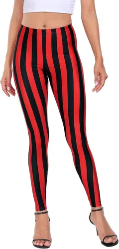 Vista 19 de HDE Leggings de entrenamiento de diseño moderno - Divertidos patrones estampados gráficos a la moda A. Rayas del arco iris