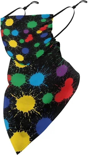 Vista 29 de Bufanda de protección solar UV, bufanda triangular reutilizable con lazo para las orejas