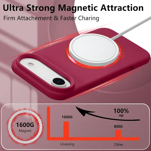 Vista 676 de Funda magnética de silicona para iPhone 13 Pro, color blanco antiguo [Compatible con Magsafe] [Forro de microfibra suave antiarañazos], funda