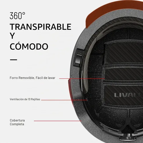 Vista 6 de LIVALL BH51M Neo Smart Bluetooth Casco de bicicleta con altavoces y micrófono incorporado