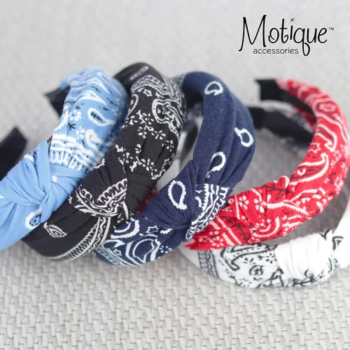 Vista 3 de Motique Accessories Diadema con nudo turbante de cachemira para niñas