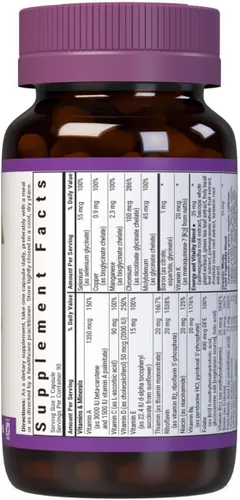 Vista 2 de Bluebonnet Nutrition Maxi One (con hierro), alimentos integrales múltiples, enzimas, energía, vitalidad, sin gluten, kosher, sin lácteos, apto
