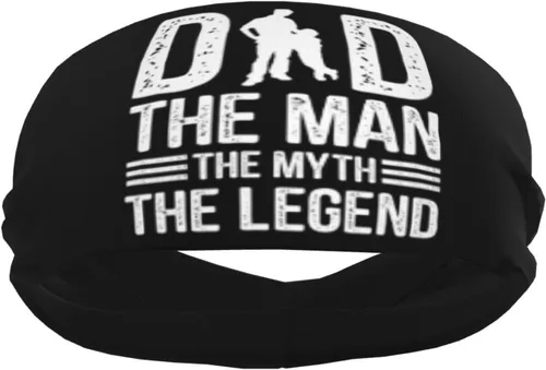 Vista 4 de Dad The Man The Myth The Legend Headband for Men Women Sports Sweatband for Fitness Exercise Moisture Wicking Running Yoga Hairbands