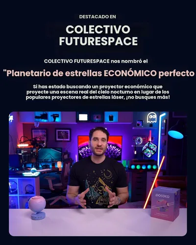 Vista 9 de POCOCO Proyector de Estrellas de Galaxia para Dormitorio con Discos de Película Óptica Reemplazables, Proyector Nocturno de Planetario Doméstico