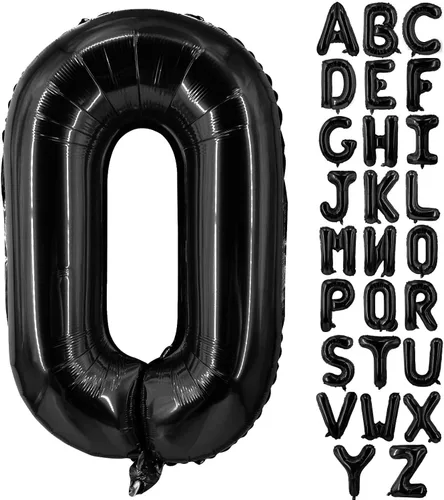 Vista 23 de Lovoir Globos grandes de 40 pulgadas con letras B negras de gran tamaño, globo de helio de aluminio de Mylar para decoración de fiesta