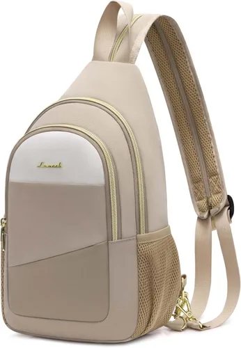 Vista 12 de LOVEVOOK - Mochila tipo bandolera para mujeres, convertible a bandolera cruzada, pequeño bolso para pañales, mochila resistente al agua