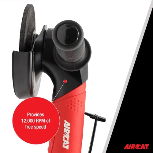 Vista 4 de AIRCAT Herramientas neumáticas 6380: Amoladora angular resistente de 2.3 HP de 5 pulgadas 12.000 RPM