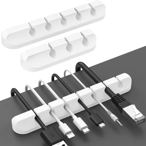 Vista 12 de AhaStyle Clips para cables, paquete de 3 soportes para cables, organizador 357-ranura-negro
