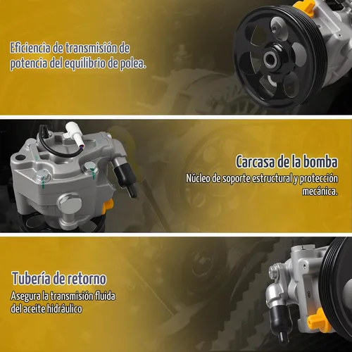 Vista 6 de TUCAREST Bomba de dirección asistida 96-331 (Para 2.5L 2458cc Aspirado naturalmente; Eng. EJ253) Compatible con 2009-2010 Su-baru Forester