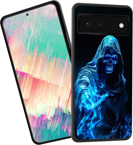 Vista 90 de Funda delgada para Google Pixel 4 XL, funda delgada de silicona de TPU suave a prueba de golpes para Google Pixel 4 XL, cruz negra