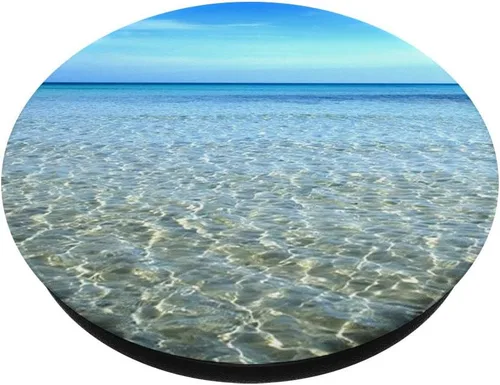 Vista 2 de Sky Sea Beach Gull Freedom Sun Sundown Sunrise Mood - PopSockets Grip and Stand for Phones and Tablets