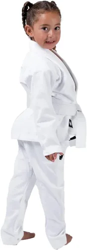 Vista 6 de Kingz - Kimono brasileño Jiu Jitsu Gi Juvenil ligero duradero IBJJF Legal Tejido de perlas de 13.23ozm BJJ para niños y niñas Kore