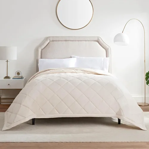 Vista 11 de Serta Manta alternativa de plumón para cama, funda 100% algodón, liberación de manchas Scotchgard, Full/Queen, carbón