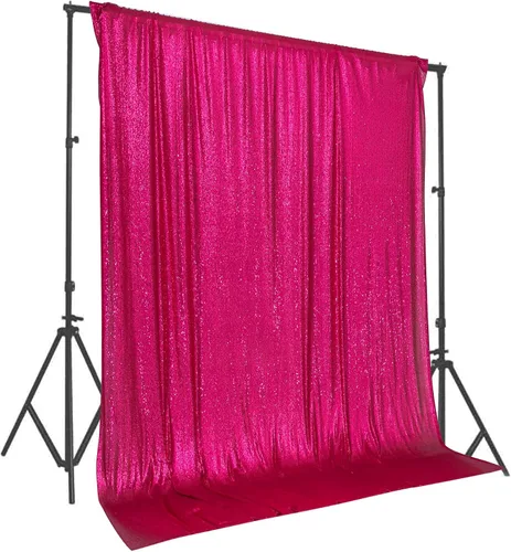 Vista 47 de PartyDelight Cortinas de Fondo de Lentejuelas 2 Paneles Negro 5 Pies x 10 Pies Telón de Fondo para Fotografía Cortina de Boda Eventos Especiales