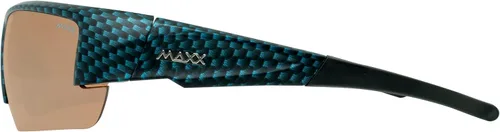Vista 4 de Maxx Stealth 2.0 HD Lentes Azul Fibra De Carbono Impresión Marco Gafas De Sol Deportivas