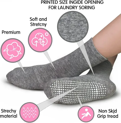 Vista 5 de Tphon Calcetines para niños pequeños con pinzas para niños y niñas, calcetines antideslizantes para niños, 15 pares de calcetines de media