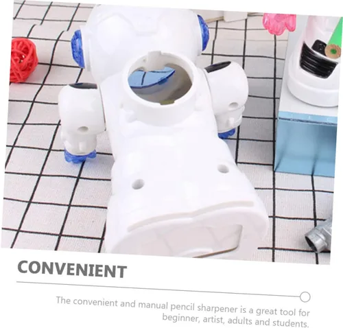 Vista 6 de MAGICLULU Sacapuntas robótico de 2 uds., sacapuntas de carbón, sacapuntas de manivela, sacapuntas de lápiz de metal para niños, robótica, productos