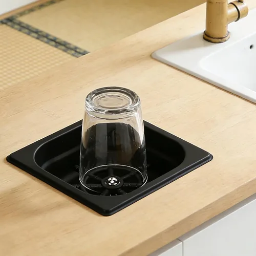 Vista 3 de Pitcher Rinser, Stainless Steel Embedded Automatic Glass Cup Washer, High Pressure Rinsing Labor Saving Countertop Kitchen Sink Glass Rinser with