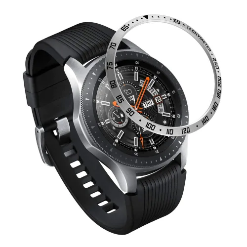 Vista 17 de AISPORTS Bisel Styling Compatible con Samsung Galaxy Watch 1.811 in Bisel Anillo Cubierta Adhesiva Anti Scratch Protección Acero Inoxidable Bisel