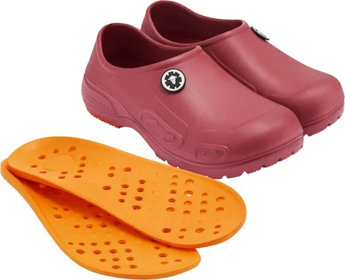 Vista 6 de YUNGPRIME Zapatos de trabajo antideslizantes para hombre y mujer, para enfermería, zapatos de chef