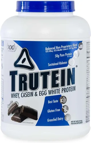 Vista 37 de Body Nutrition Trutein Polvo de Proteína Alto: 45% Suero, 45% Caseína, 10% Clara de Huevo, Sin Gluten, Bajo en Sodio, Polvo de Proteína de Suero