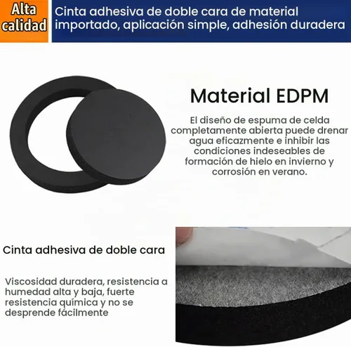 Vista 4 de Osilly 4 potenciadores de altavoz de espuma de 6.5 pulgadas, bloqueador de anillos de altavoz de espuma para puerta de automóvil, kit de esponja