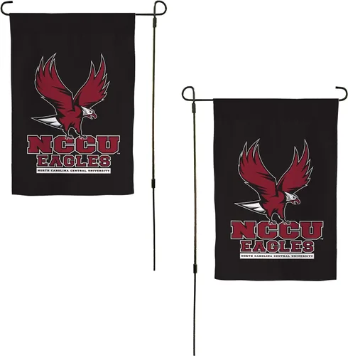 Vista 8 de Bandera de jardín de la Universidad Central de Carolina del Norte NCCU Eagles Banner 100% poliéster (diseño A)