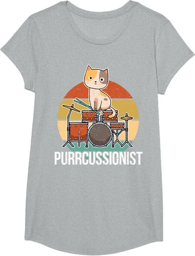 Vista 88 de Funny Percussion Drummer Drumming Drums Saying I Kitten Cat Camiseta, Negro, S