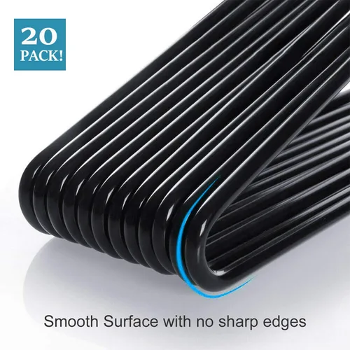 Vista 6 de Perchas metálicas antideslizantes para pantalones, paquete de 20