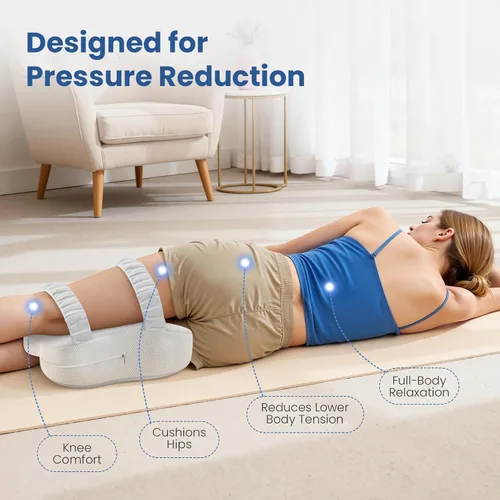 Vista 7 de JINXIA Almohada de rodilla para dormir de lado, cómoda almohada de espuma viscoelástica para dormir de lado, almohada para dormir entre piernas
