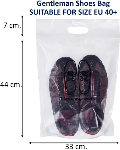 Vista 2 de 12 bolsas de polietileno de plástico transparente resistente con cremallera, zapatos de almacenamiento, botas, ropa, ropa de cama, libros, juguetes