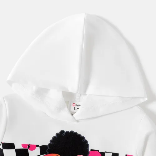 Vista 4 de LOL Surprise Ropa para niñas sudadera con capucha y pantalón de manga larga con estampado de estrellas conjunto de 2 piezas