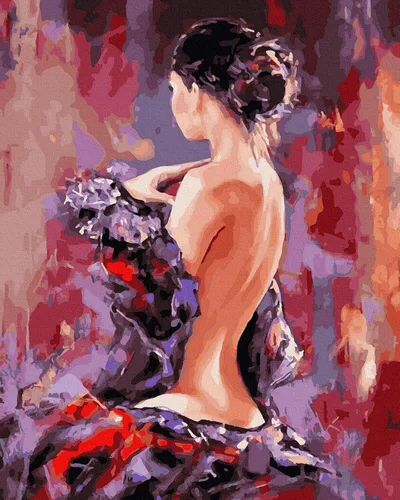 Vista 15 de LukFun Kit de pintura al óleo por números para adultos, pintura por números, 16 x 20 pulgadas (dama elegante, sin marco)