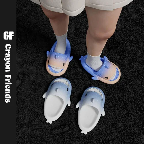 Vista 7 de Kapley Shark Slides Original, 2023 Slidely Shark Slidely - Pantuflas de spa para mujeres y hombres