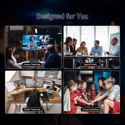 Vista 7 de TONGVEO Cámara PTZ 4K UHD AI Seguimiento automático Zoom óptico 3X HDMI/USB3.0 Cámara de videoconferencia para adoración a la iglesia Transmisión