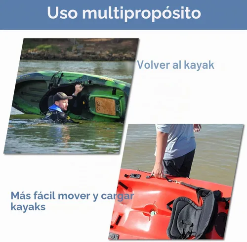Vista 6 de HLOGREE Paquete de 2/4 asas para kayak, mango de transporte de kayak con remaches, asas de repuesto para kayak, asas de kayak para Gris - 2 asas