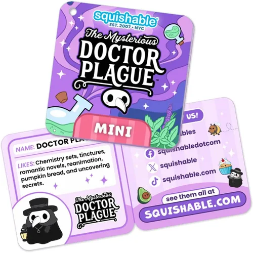 Vista 7 de Squishable - Mini juego de médico y enfermera de la peste helada - Colección The Mysterious Doctor Plague - 10 pulgadas - Juguete suave