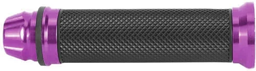 Vista 5 de Manillar de motocicleta de aleación de aluminio CNC de goma de manillar universal compatible con mango de bicicleta de 7/8 pulgadas (morado)