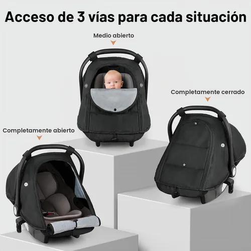 Vista 6 de Metplus - Funda de asiento de coche de invierno para bebé, fundas de asiento de automóvil resistentes al calor y al frío Breathable Infant Car