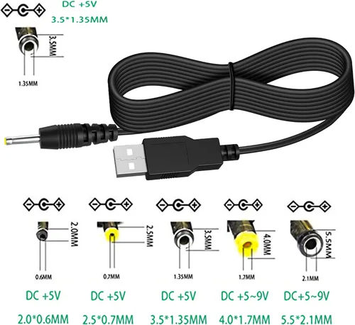 Vista 2 de Cargador de puerto USB PC Cable de plomo Fuente de alimentación compatible con Chuwi pad Mini V88