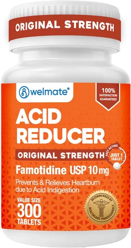 Vista 6 de WELMATE - Reductor de ácido de famotidina, 10 mg - Fuerza original - Alivio de la acidez estomacal - Indigestión ácida - Alivio del estómago