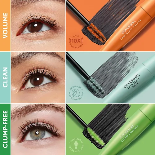 Vista 7 de Covergirl - Máscara Lash Blast Volumen (Negro muy oscuro) & Delineador de ojos Perfect Point Plus (Negro Onyx) - Pack de 2