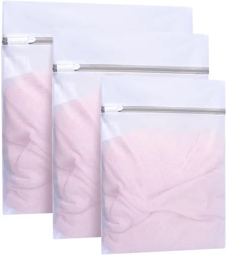 Vista 9 de BAGAIL Bolsas de lavandería de malla para lencería íntima y delicadas, 5 unidades (1XL, 2L, 2M)