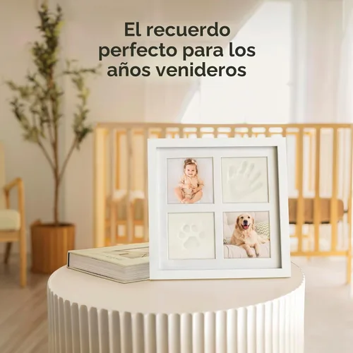 Vista 3 de KeaBabies Kit de manos y huellas para bebé, kit de huella de bebé (blanco alpino)
