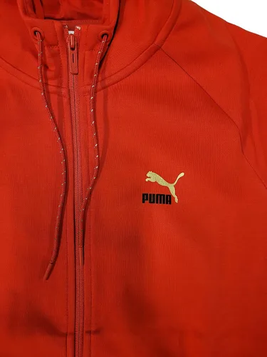 Vista 2 de PUMA Sudadera con capucha High Risk Red Classics Tech FZ para hombre DK, Rojo -, Mediana