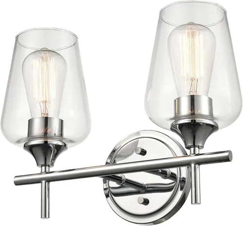 Vista 5 de ML Lighting Ashford - 3 tocador de baño ligero, 10.25 pulgadas de alto y 22 pulgadas de ancho, acabado de níquel cepillado cepillado níquel