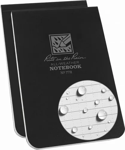 Vista 13 de Rite in the Rain Cuaderno encuadernado superior resistente a la intemperie, 3.25" x 5.25", cubierta negra (No. 778)